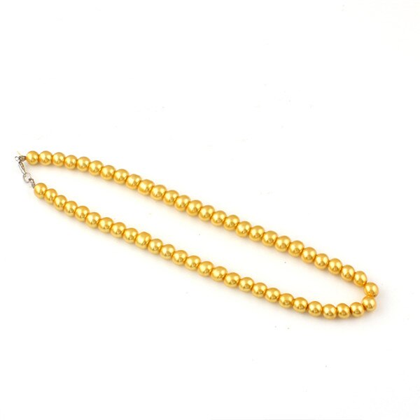 Delicate jewellery Clavicle Chain 8mm simulated Pearl Beads necklace Womens necklace Party