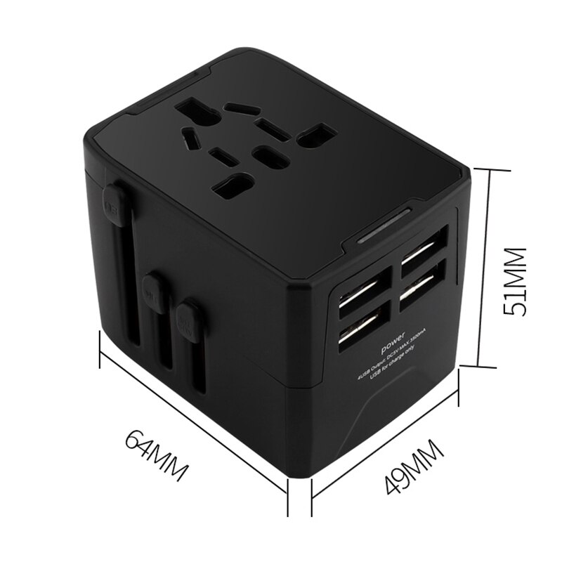 Internationale Power Adapter,Travel Power Plug, reizen Universele Adapter Voor Usa/Uk Japan China Eu/Aus Met Iphone