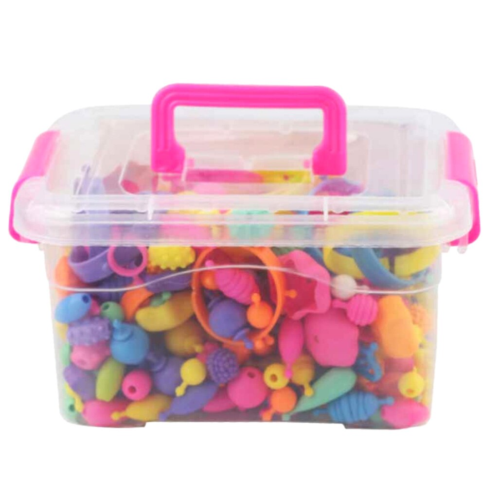 300pcs/pack DIY Jewelry Kid Beads Snap together Children Fun Kit