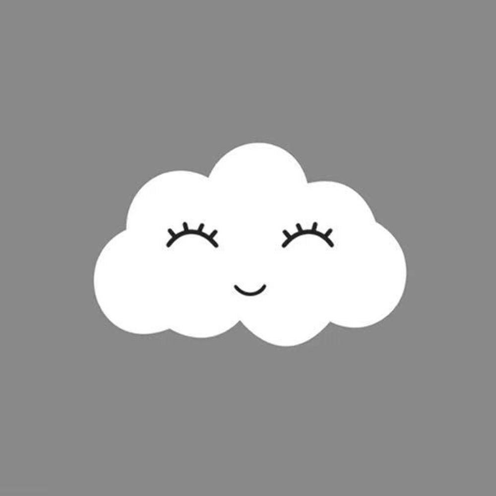 Adesivi murali in legno nuvole di coniglio decorativo bambini bambini telecamera da letto per bambini pannello in legno adesivo murale soggiorno decorazione domestica: 3