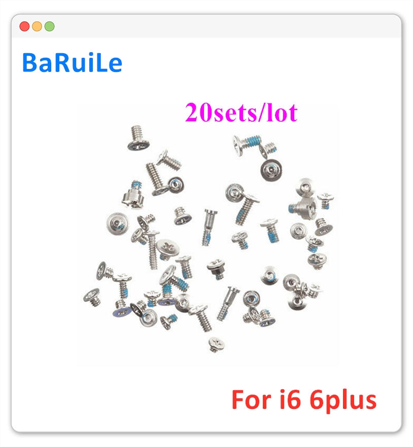 Baruile 20 sets komplettes schraubenset für iphone 6 6s plus innenschrauben 4.7 " 5.5 " ersatzteile