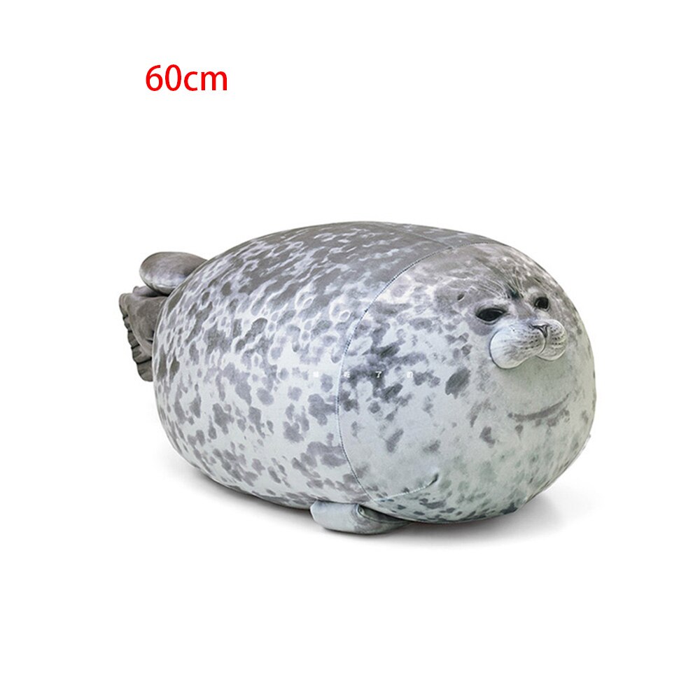 IKAUOIE 60cm Super Soft Osaka Seal Pillow Plush Toy Aquarium Sea Animal Pillow Doll Special For Children: Gray