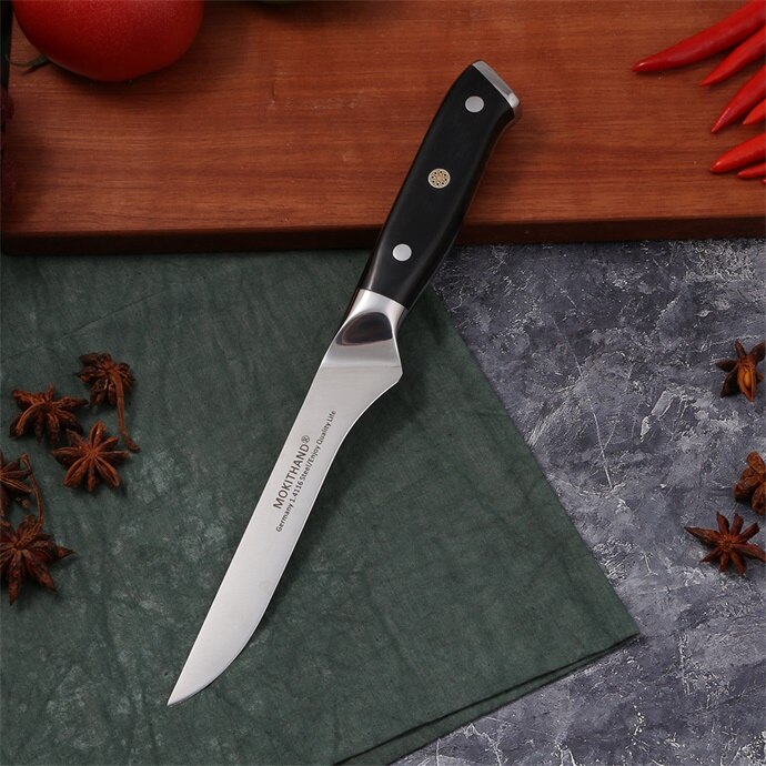 Japanske køkkenknive skarpe kokkeknive sæt tyskland 1.4116 højkulstofstål santoku frugtudbening kogekniv håndlavet: 6.0 udbeningsknive