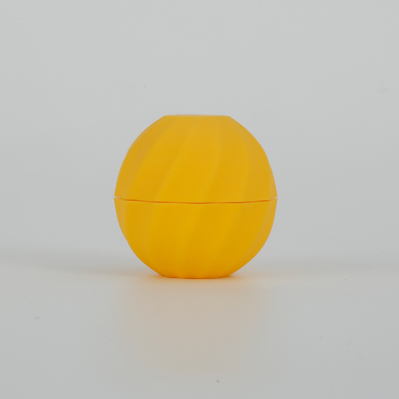 5 unids/set 7g tarro de bálsamo labial de plástico con forma de bola vacía con tapas esfera contenedores redondos tapa de tornillo tubo de lápiz labial herramienta de belleza: Gris claro