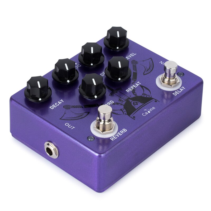 Caline CP-80 Ragnarok-Pedal de efecto de guitarra Digital 2 en 1, Reverb &amp; Delay, True Bypass, piezas y accesorios de guitarra eléctrica