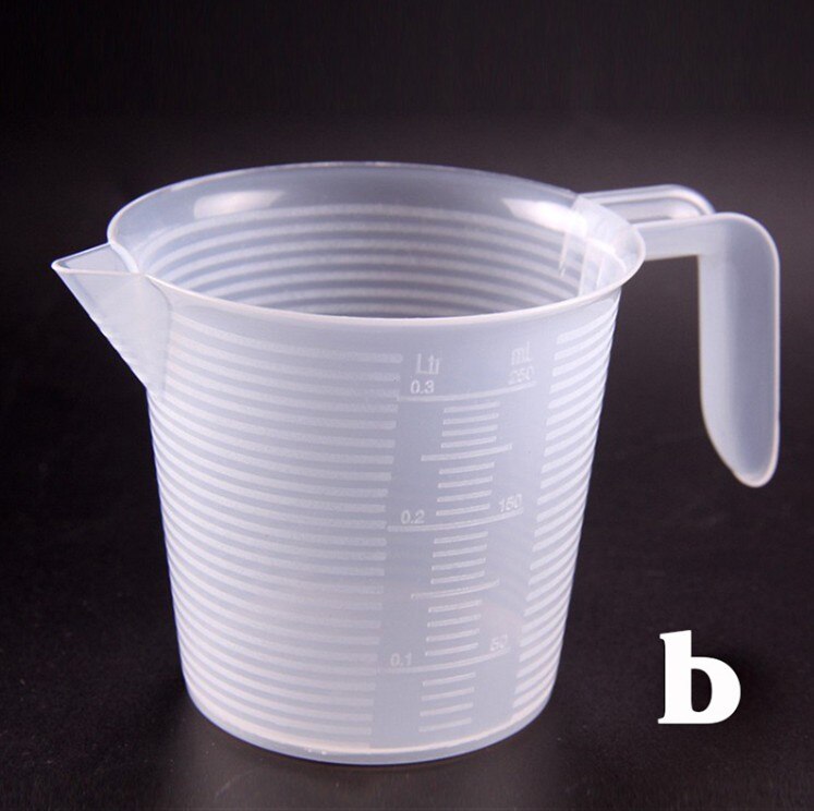 Bier Plastic Beker 100 Ml 250 Ml 500 Ml 1000 Ml Transparante Beker Schaal Plastic Maatbeker Gereedschap Voor bakken Keuken Gereedschap: 250ml