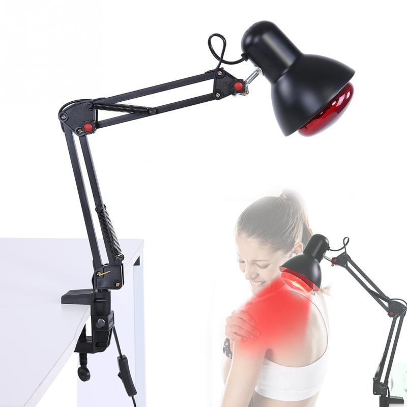 Luz infrarroja eléctrica para terapia de calor, soporte de suelo para masaje, lámpara de fisioterapia, alivio del dolor, cuidado de la salud, color negro