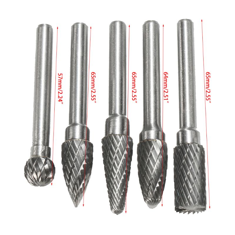 Head Tungsten Carbide Rotary Point Burr Die Grinder 6 Mm Schacht Slijptol Boor Carving Bit