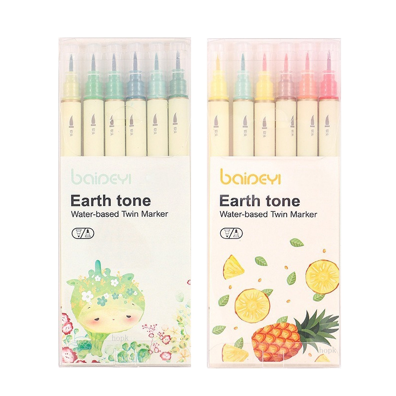 30 Farben Dual Spitze Marker Stifte, Flosse eliner und Aquarell Pinsel Stifte für Kunst skizzieren Kalligraphie oder Zeitschriften Zeichnung Färbung: Grün