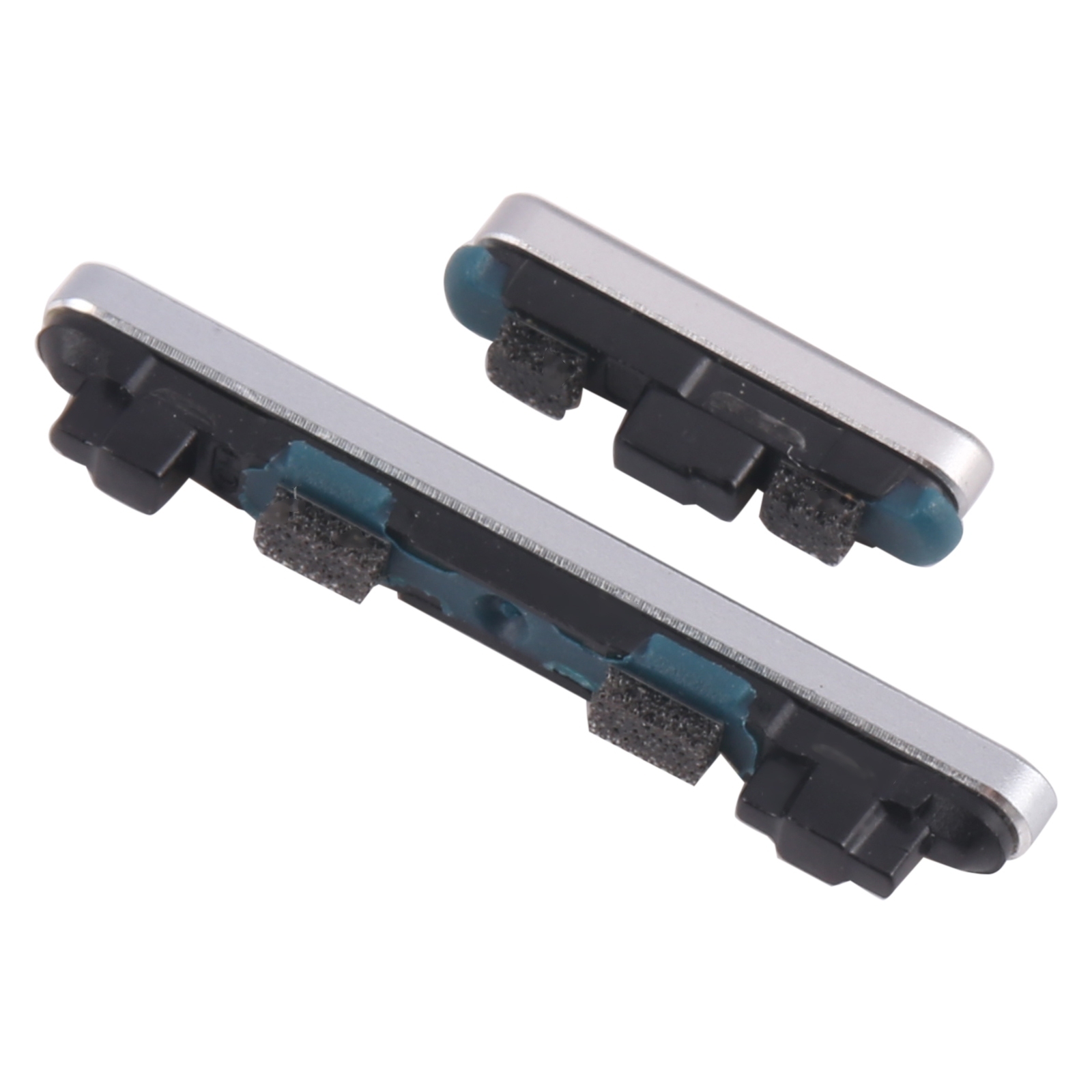 Para Google Pixel 7A botón de encendido + botón de volumen botón de Control teclas laterales piezas de reparación de teléfonos móviles: Plata / Gris