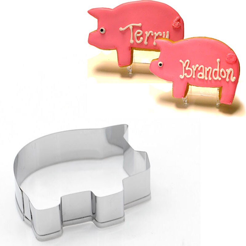 Stainless Steel Cookie Cutter Pig Shape Biscuit Pastry Mold Cake Decor Baking Mold Tools Kitchen Baking Accessories