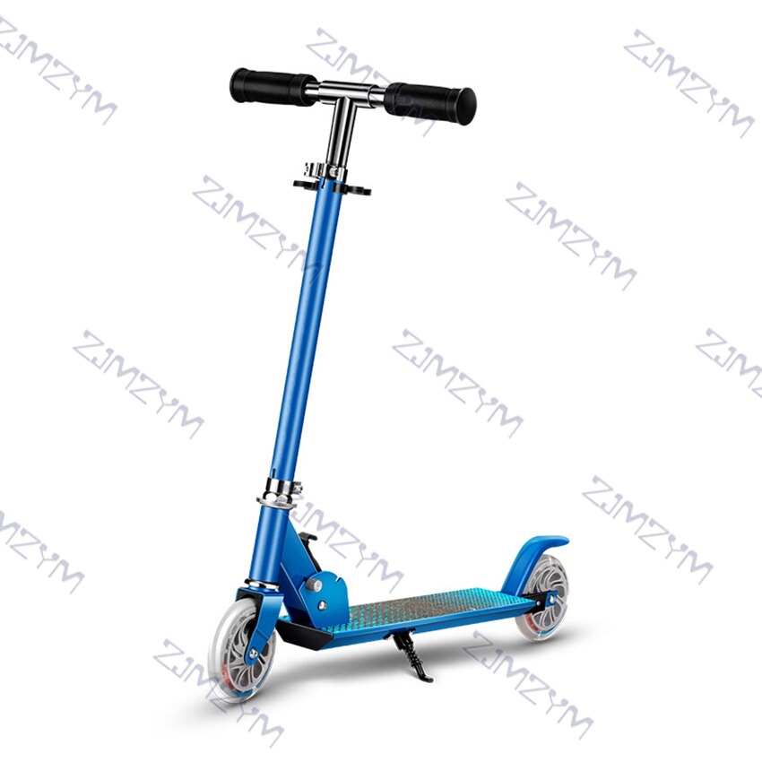 Kids Kinderen Kick Scooter Opvouwbare Pu 2 Wielen Aluminium Voetpedaal Scooters Hoogte Verstelbare Oefening Speelgoed Skateboard: blue