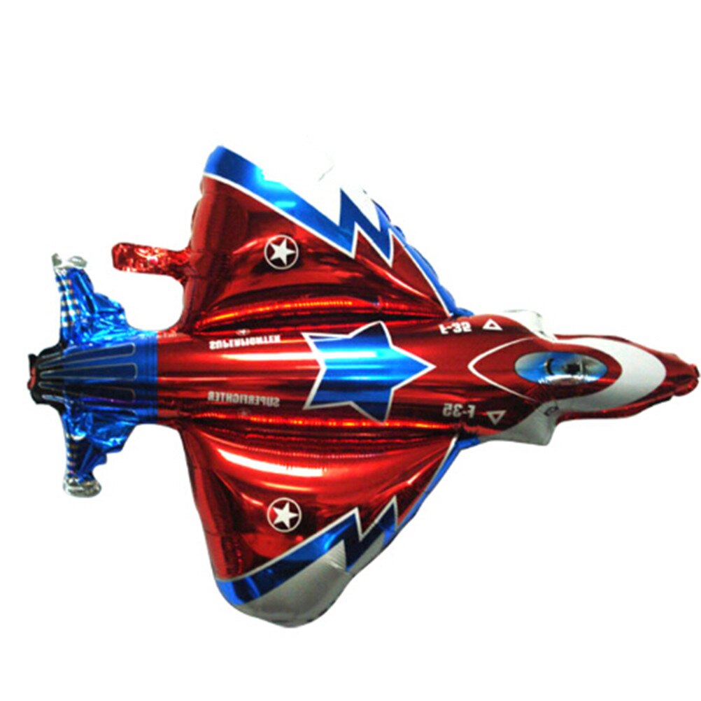 Giant Fighter Plane Inflatable Foil Helium Cartoon Plane Ballons For Baby Boy Shower Kids Birthday Party Decor 87*93cm