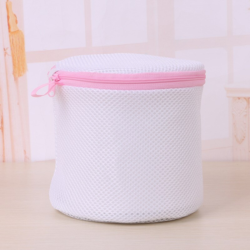 5 Sizes Mesh Laundry Wash Bags With Zip Clothes Organizer for Household Washing Machines Polyester Laundry Basket Container Net: cylinder bag