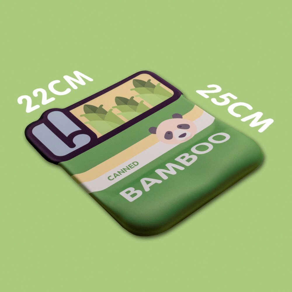 Oso Panda de China-almohadilla de reposamuñecas verde con de bambú, rebote lento, espuma de memoria, antideslizante, cómoda: Mouse pad