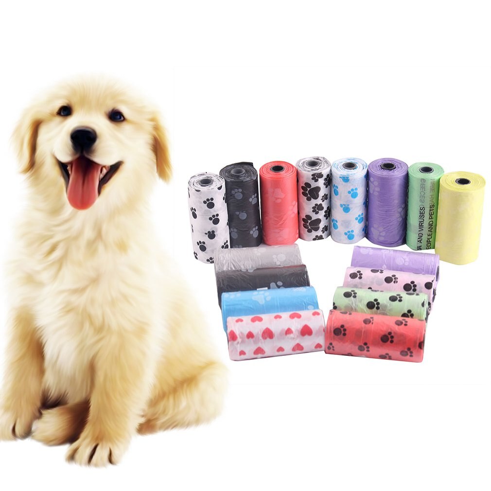 Biodegradable Pet Dog Poop Bag Zero Waste Dog Poop Bags Paw Doggy Litter Poop Bag Dispenser Pets Products For Dogs