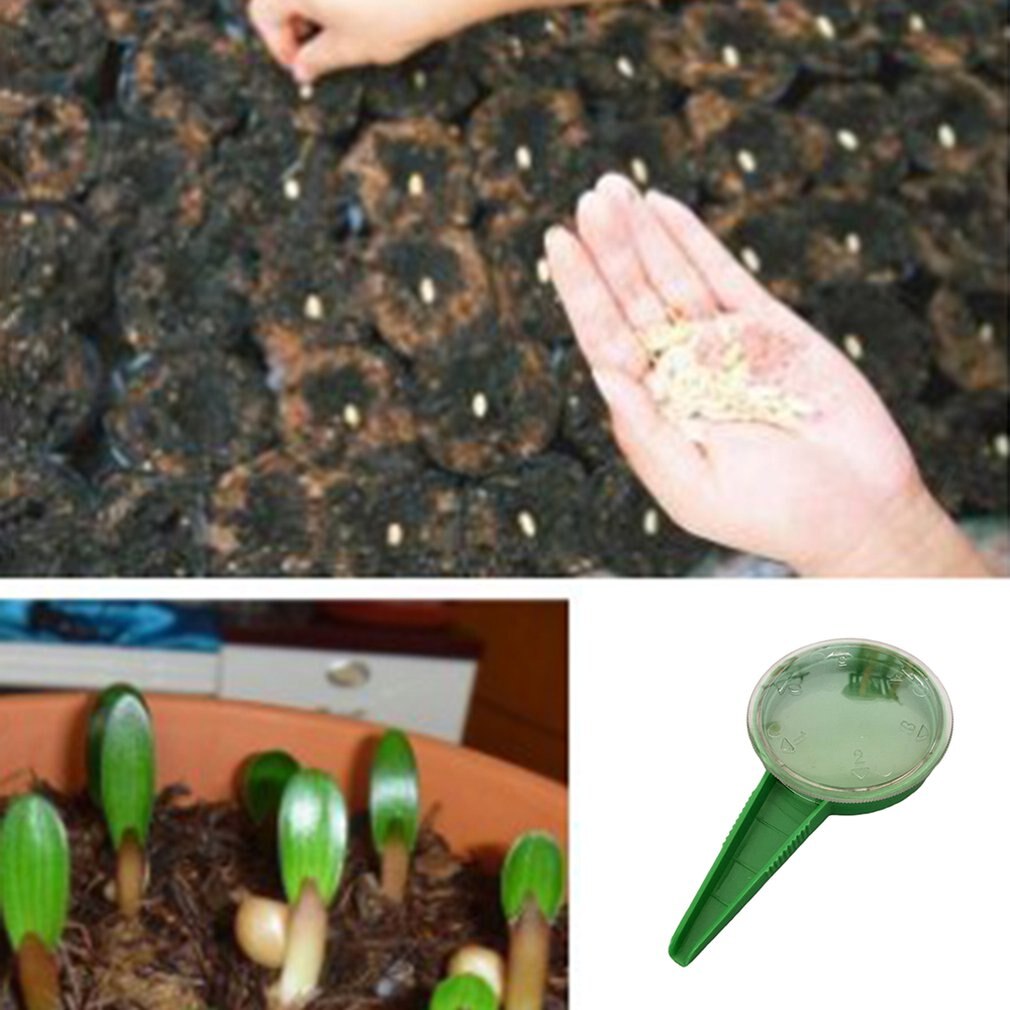 Seed Seeder Fifth Gear Adjustable Light Green Generic Handheld Plastic Seed Seeder Convenient Gardening Tools