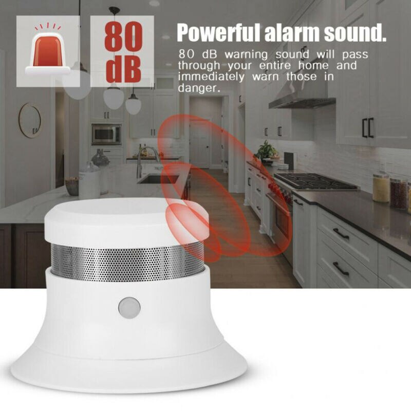 USA Portable Mini Sensor Alarm Wireless Fire Detector Home Security System