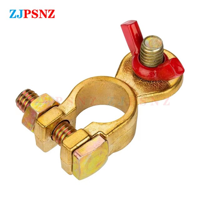 Auto Batterij Terminal Connector Positieve &amp; Nagative Batterij Quick Release Batterij Klemmen Messing Connector Auto Accessoires Universele: Positive 1Pcs
