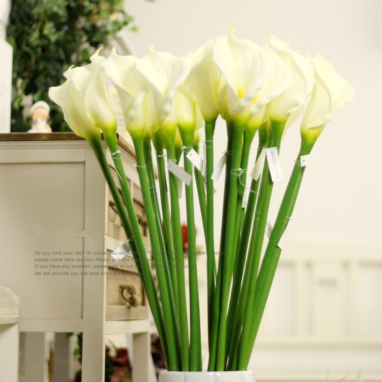 Store 65-95cm high real touch calla pu kunstig blomsterdekoration blomst bryllup valentinsdag