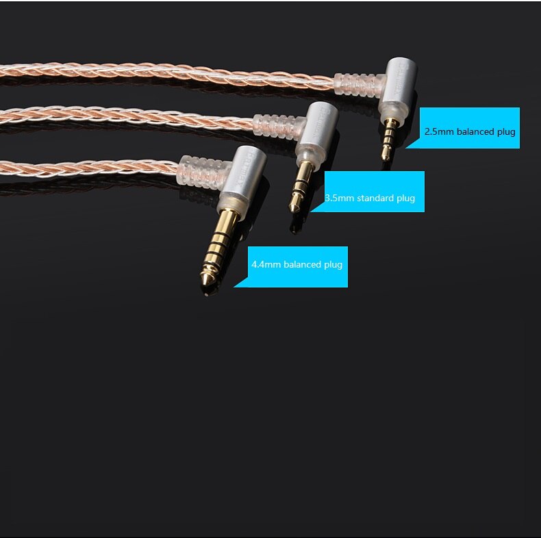 8-core braid 2.5mm/3.5mm/4.4mm BALANCED Audio Cable For SONY XBA-Z5 XBA-H3 H2 XBA-A3 A2 XBA-N3AP N3BP N1AP XBA-300AP HEADPHONES