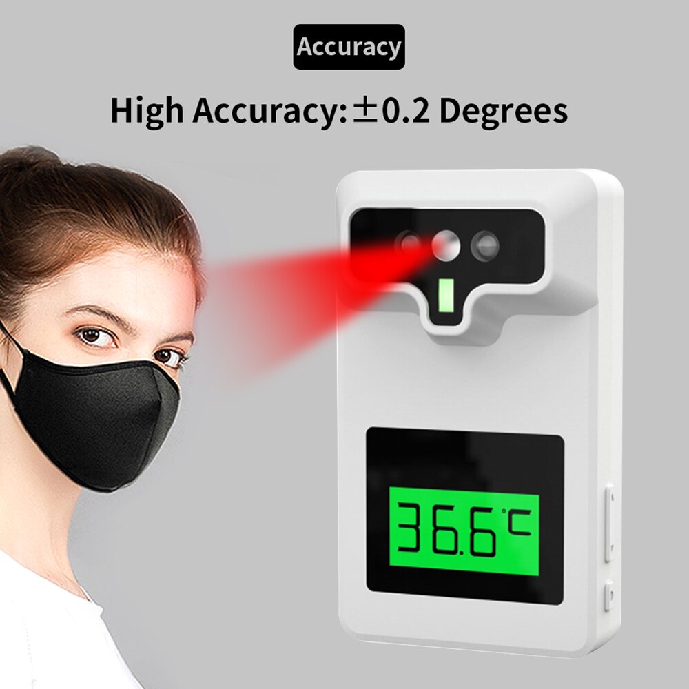 Fingertip Pulse Oximeter SpO2 & PR Monitor Alarm Function Non Contact LCD Display +Thermometers Handheld