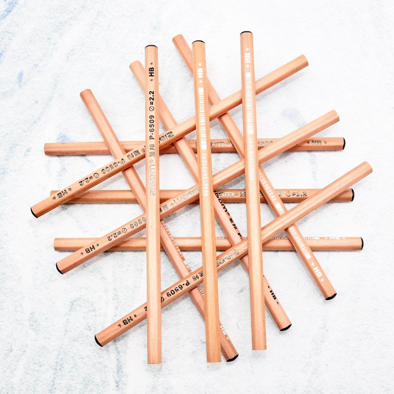 12 stuks/doos van natuurlijk hout potlood refill houtskool gemaakt van niet giftig potlood school tekening levert: Default Title