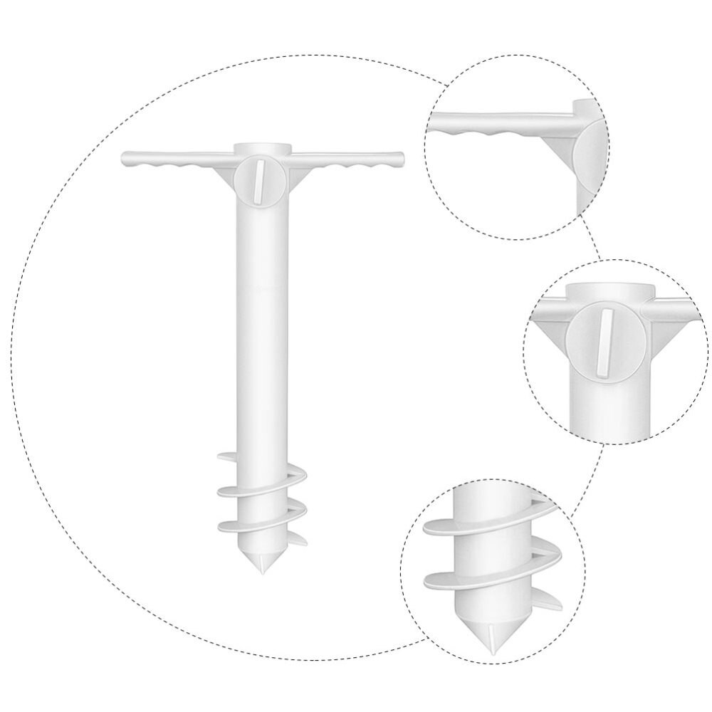 1 Pc Beach Umbrella Sand Anchor Sand Auger Plastic Sand Grabber Spike Auger