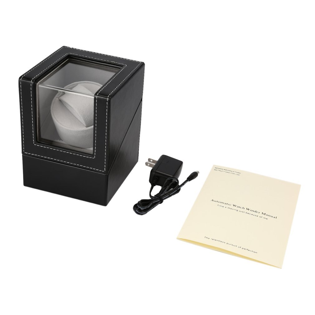 Agitador de reloj con Motor de alta clase con enchufe europeo/US/AU/UK, soporte para devanadera, exhibidor automático, mecánico, negro y marrón