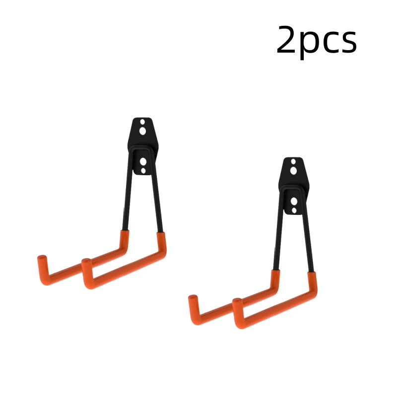 Crochet métallique robuste de 5 tailles, organisateur de Garage, support mural antidérapant, crochets de suspension de vélo, crochet de rangement pour échelles, outil de jardin: Marron