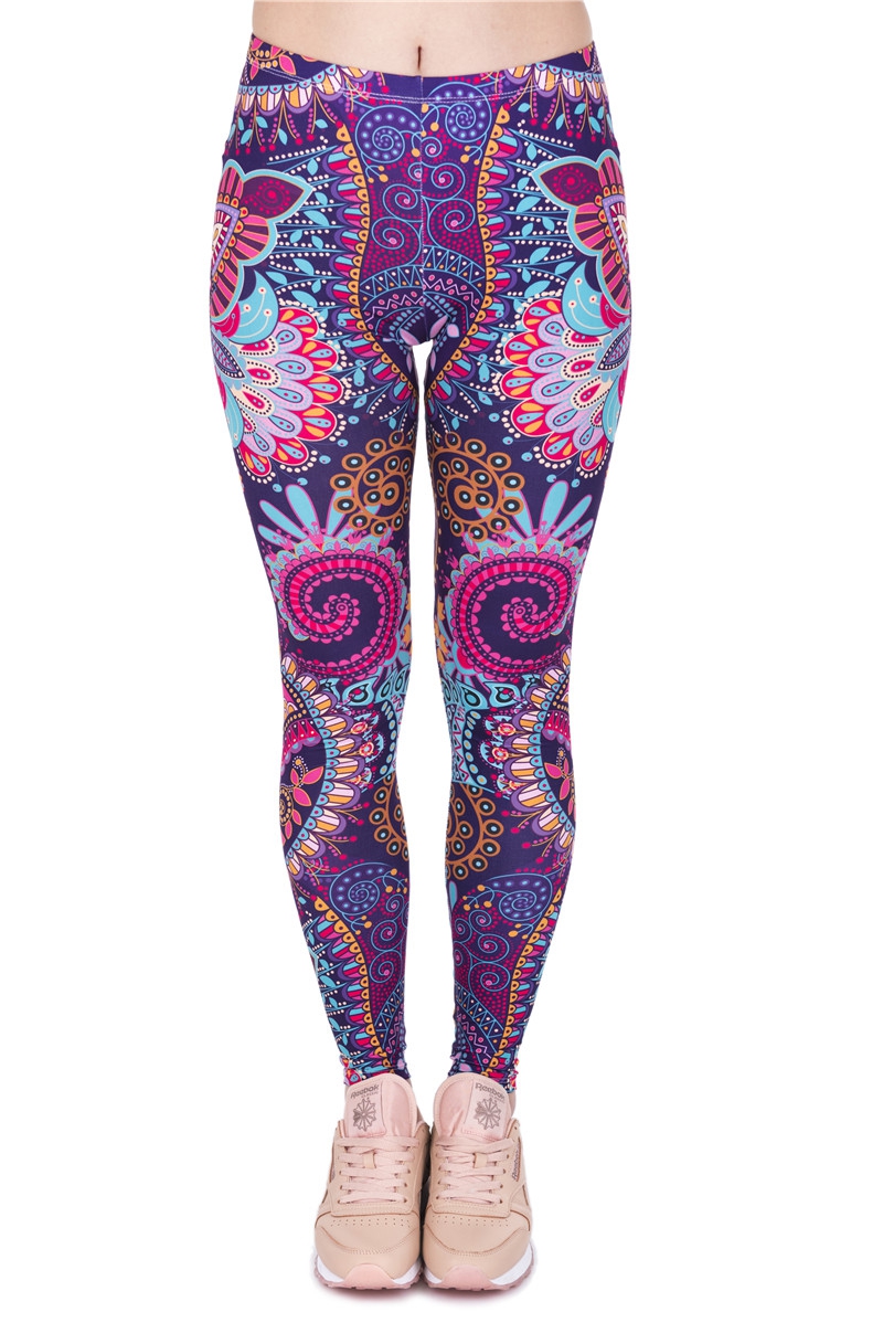 Trendy Digital Print Elastische Workout Leggings Push Up Vrouwen Casual Skinny Sporting Fitness Leggings Broek Broek