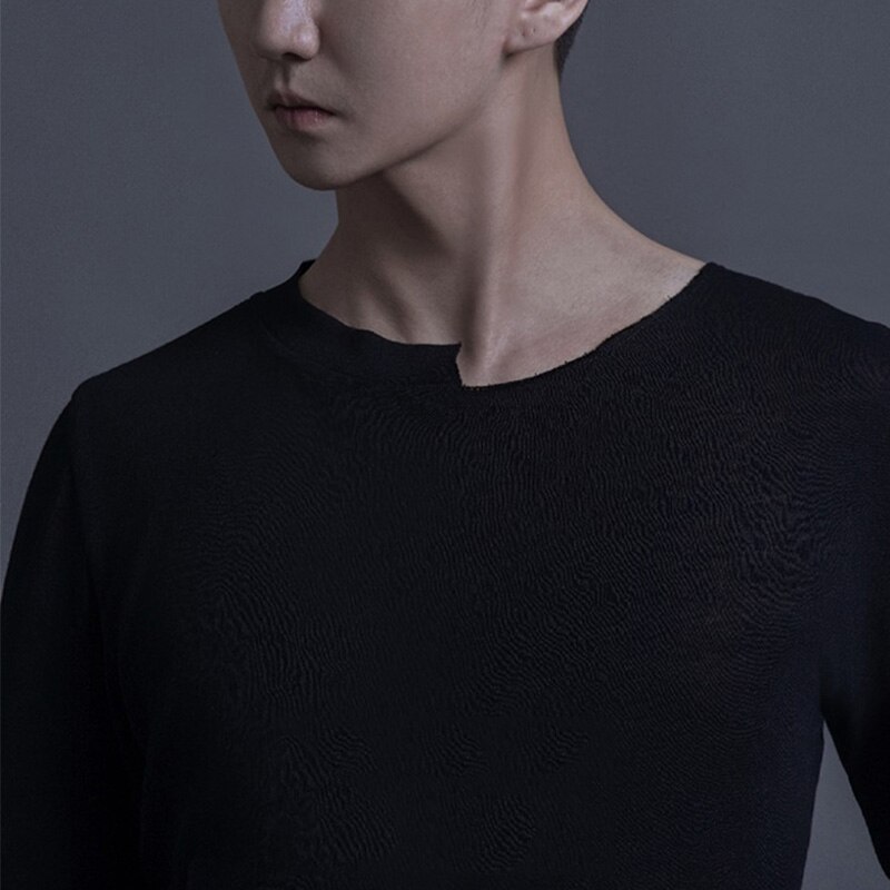 Latin Dance Tops Men Rumba Cha Cha Samba Tango Latin Dancing Practice Clothing Adult Long Sleeved Round Neck Shirts DN6253