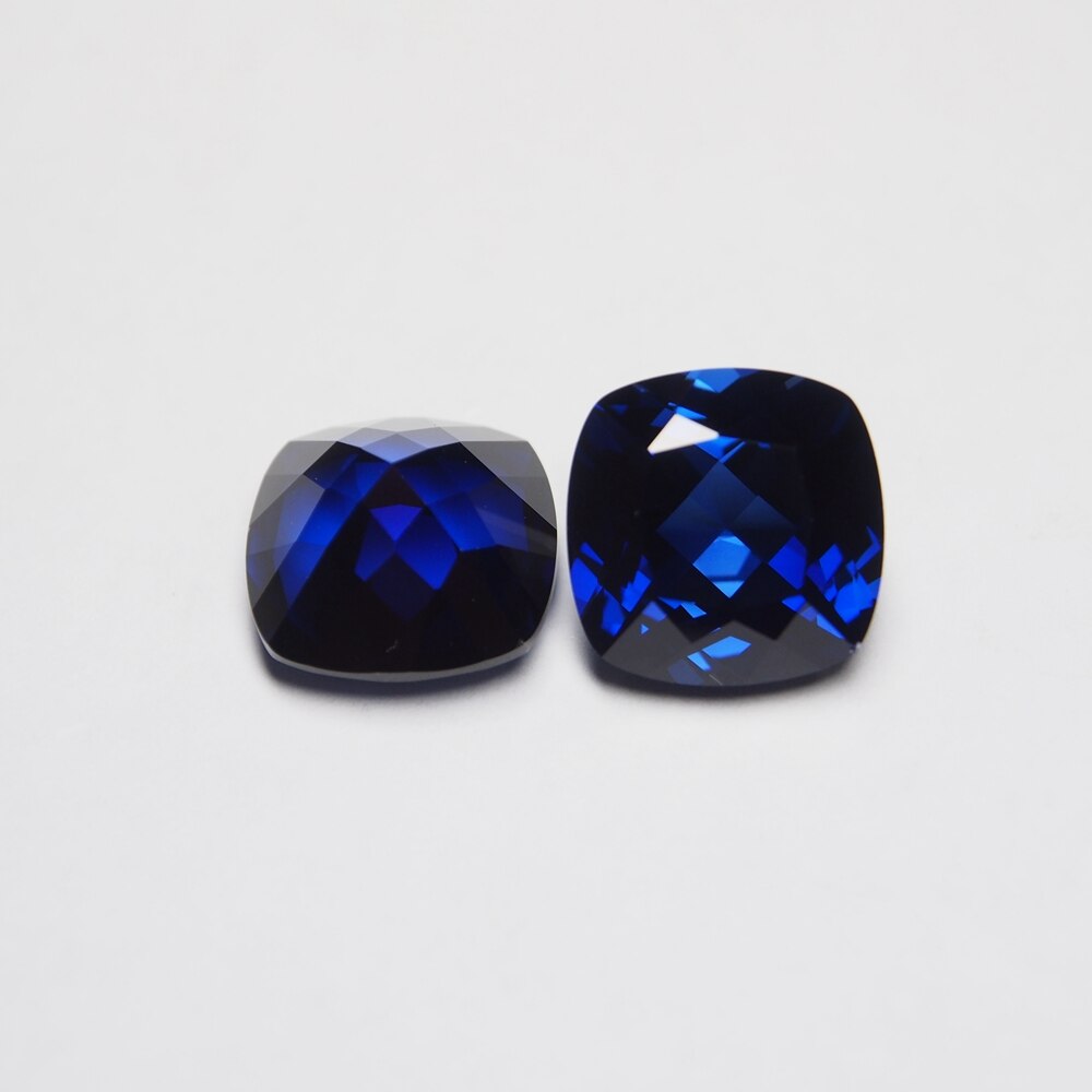 10*10mm 5 cts 1 Stück Labor Erstellen Saphir stein königlich Blau verlieren edelstein Kissen schneiden Saphir Ring ohrring für