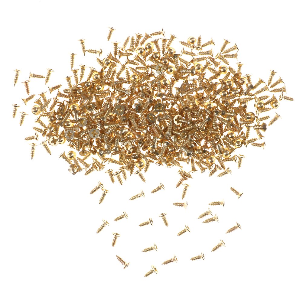 Flat Self-tapping Screws Brass Material Golden Screws Model Tool