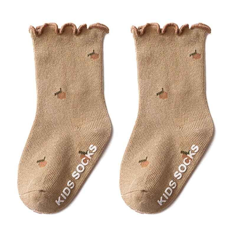 Toddlers Girls Frilly Socks Baby Ankle Sock Children Anti Slip Infant Floor Sock P31B: Y / M
