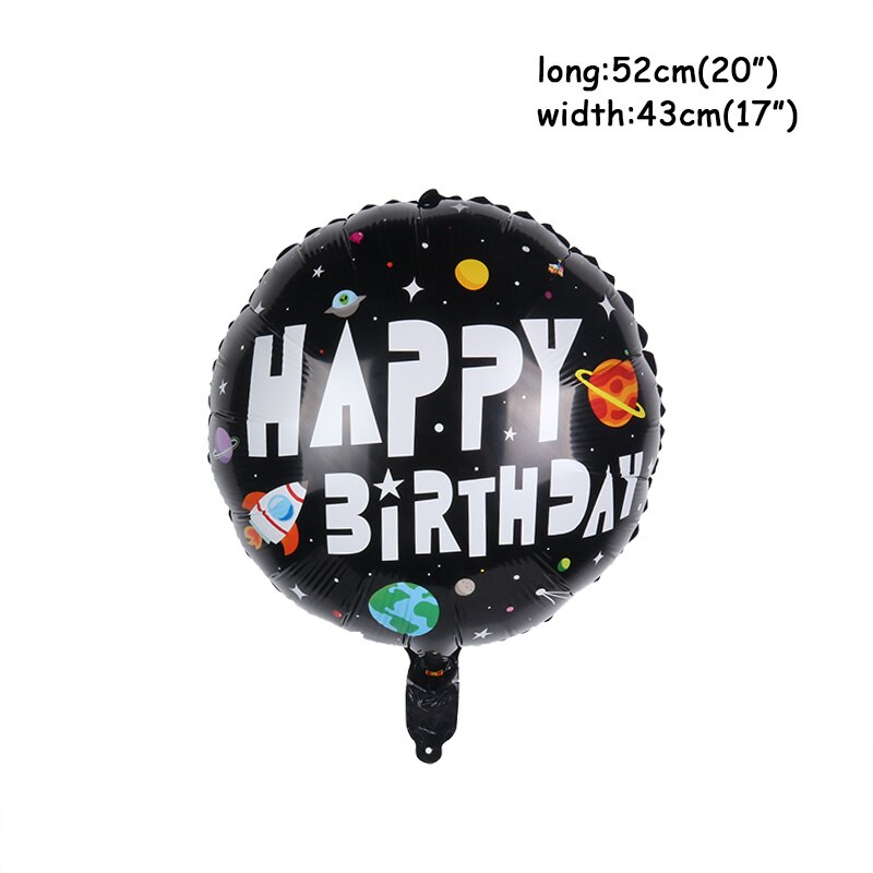 3D feuille ballon garçons thème fête astronaute vaisseau spatial galaxie extérieur anniversaire Baloons bébé douche fusée Globos