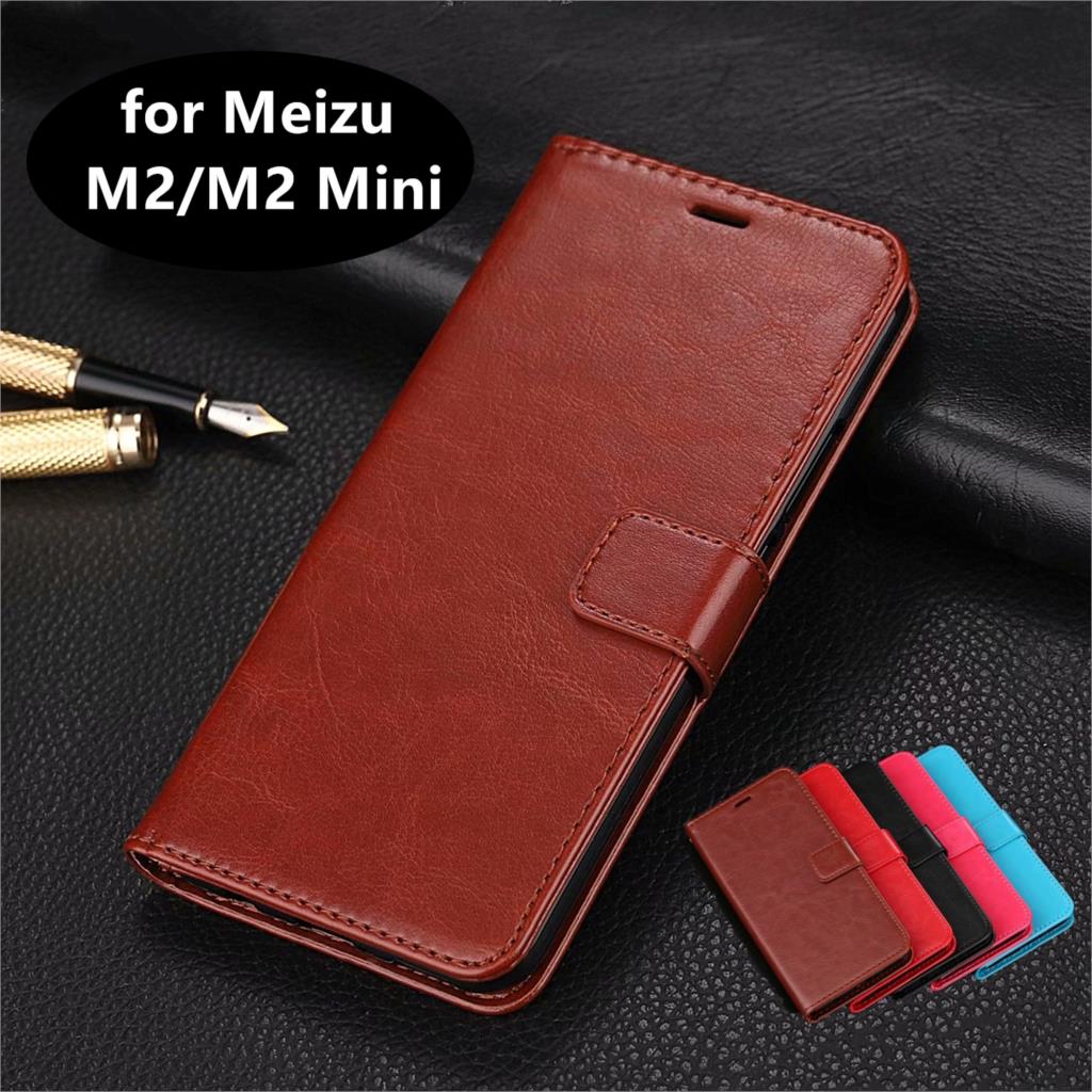 Card Slot Telefoon Houder PU Leather Case voor Meizu M2 Mini Flip Cover Case Telefoon Shell voor Meizu m2/M2 Mini