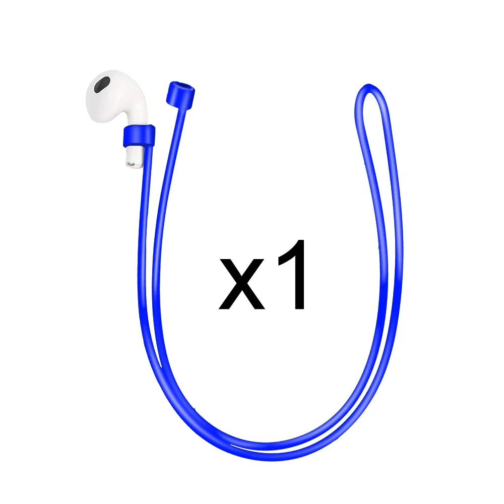 Cuerda de silicona antipérdida para auriculares AirPods 1, 2, 3 Pro, inalámbrica, Bluetooth, correa para el cuello, cordón, 4/1 Uds.: 3XS / Amarillo profundo