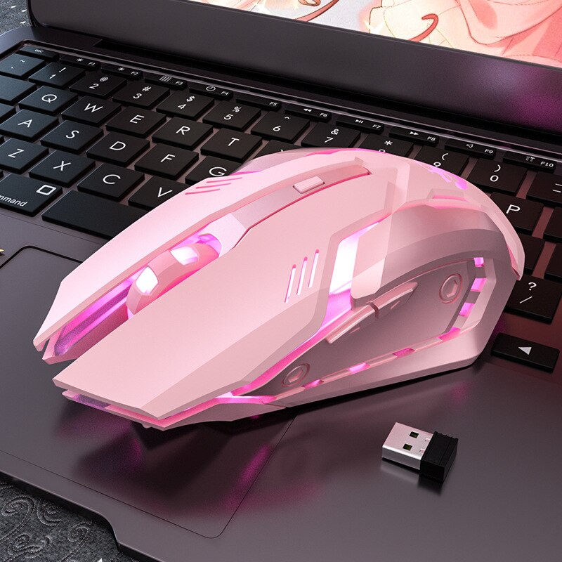 Souris rose, souris filaire, souris de jeu sans fil fille mignonne, souris de jeu d'ordinateur mécanique spéciale pour e-sports, pour ordinateur portable PC