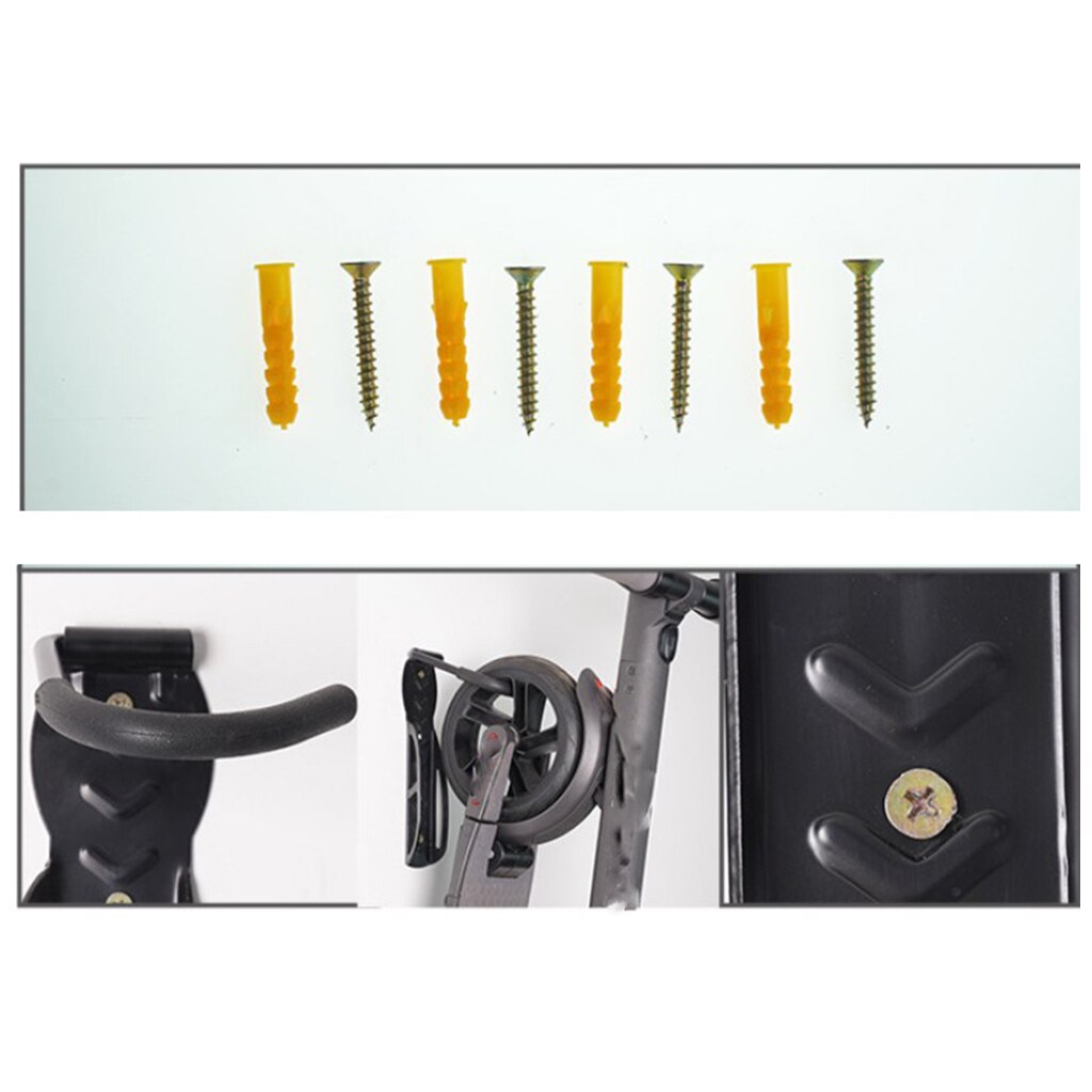 Bicycle Wall Mount Hook Rack Holder Scooter Wall Hanger Stand Bike Vertical Storage System for Garage/Shed