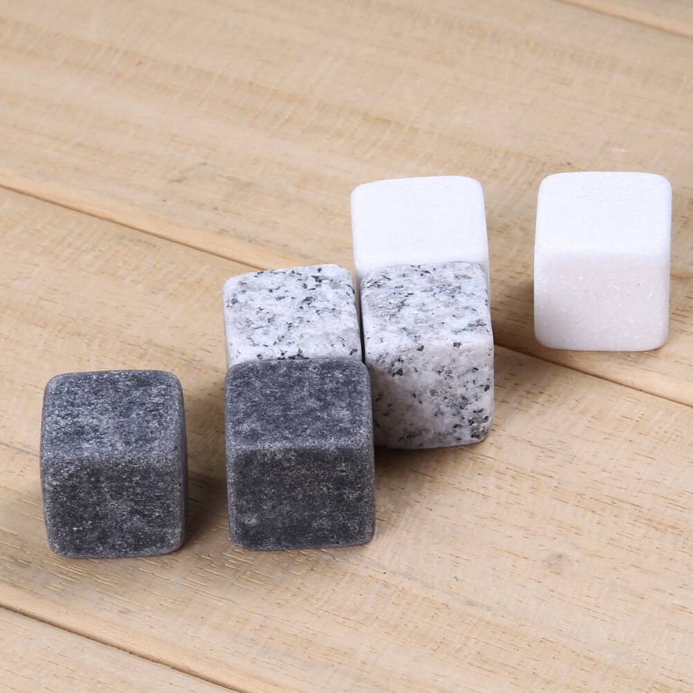 6pc 100% Natural Whiskey Stones Sipping Ice Mold Whisky Stone Whisky Rock Cooler Wedding Favor Christmas Bar