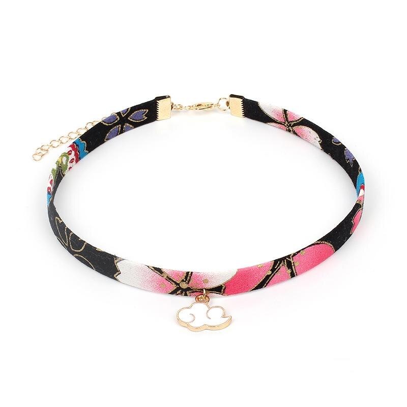 Klassischen Japanischen Stil Vintage Band Seil Puppe Halsband Nette Romantische Frauen Vogel Katze Karpfen Party Club Anhänger Kurze Halskette: 16