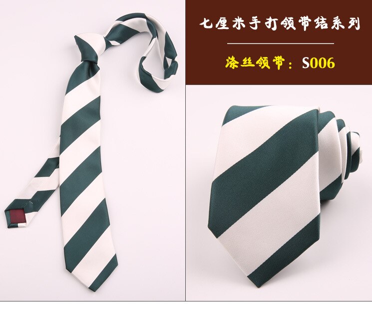 Mærke 7cm slanke mand slips luksus stribe slank slips klassisk herre brudekjole mænd slips fest forretning skjorte slips: 6