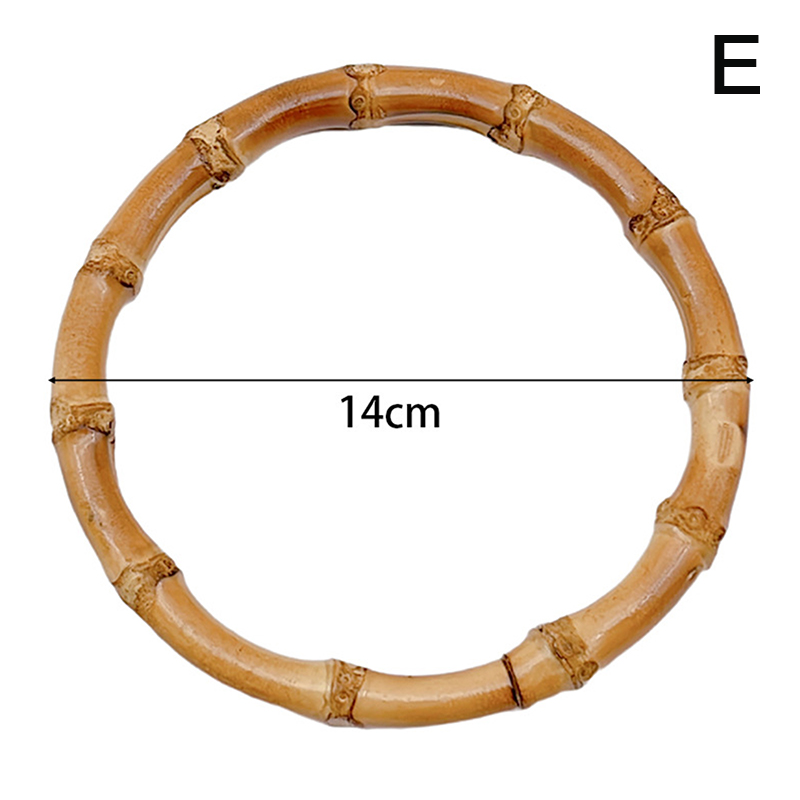 Sac à main rond en bambou, 12cm/15cm, en bois, pour remplacement, accessoires de bricolage: Or