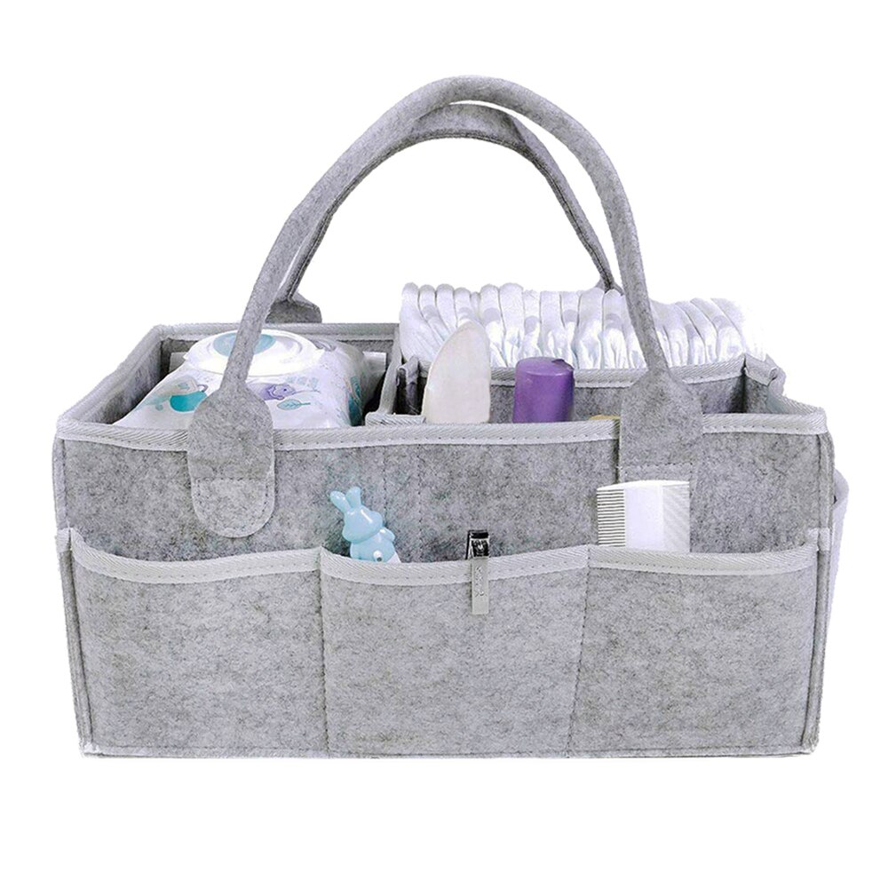 Baby förvaringsväska arrangör blöja vikbar filtduk caddy skötbord arrangör leksak lagring korg bil arrangör