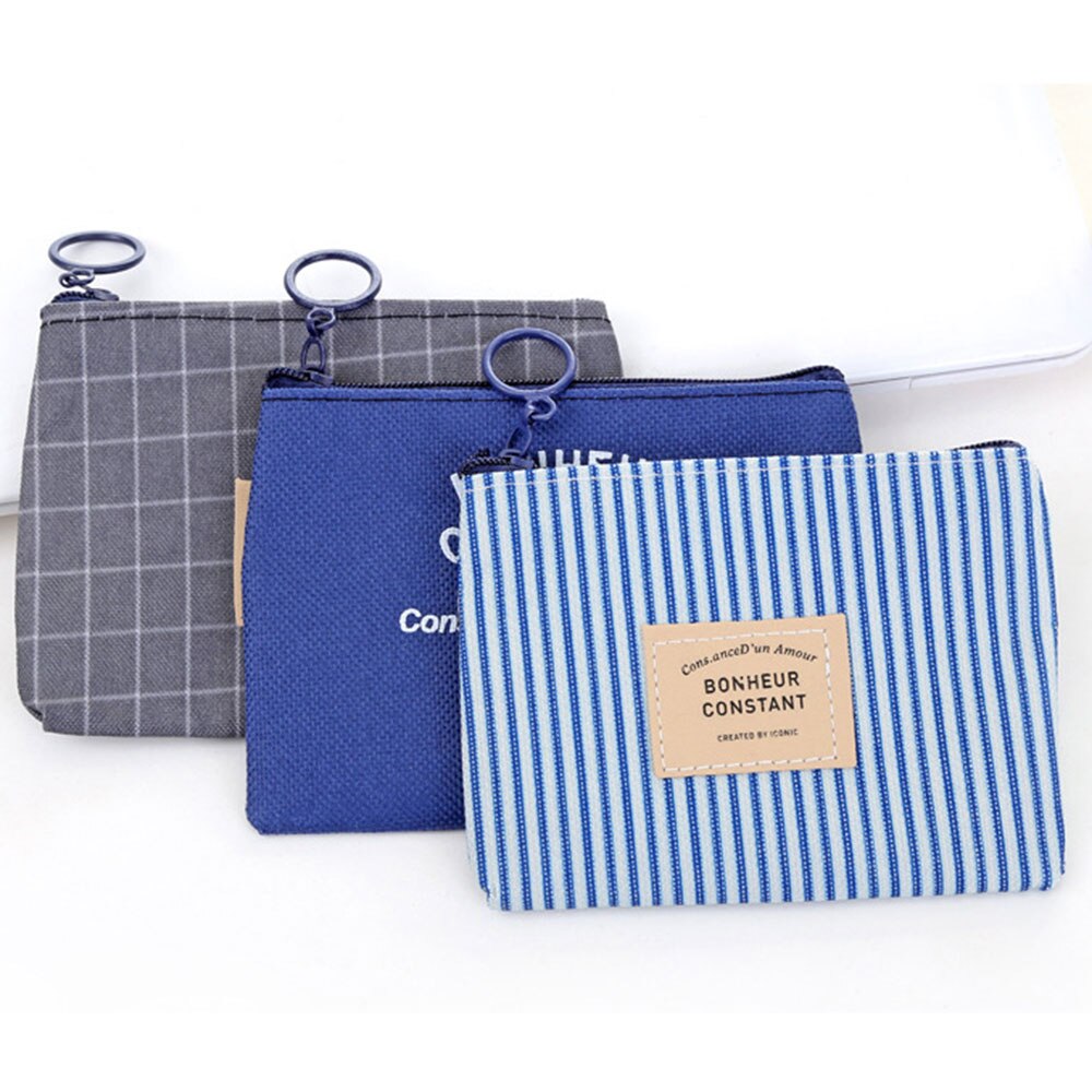 1 PC unisexe toile sac à main carte clé Mini sac à main sac en toile petit Zipper porte-monnaie porte-carte petit sac Mini portefeuille