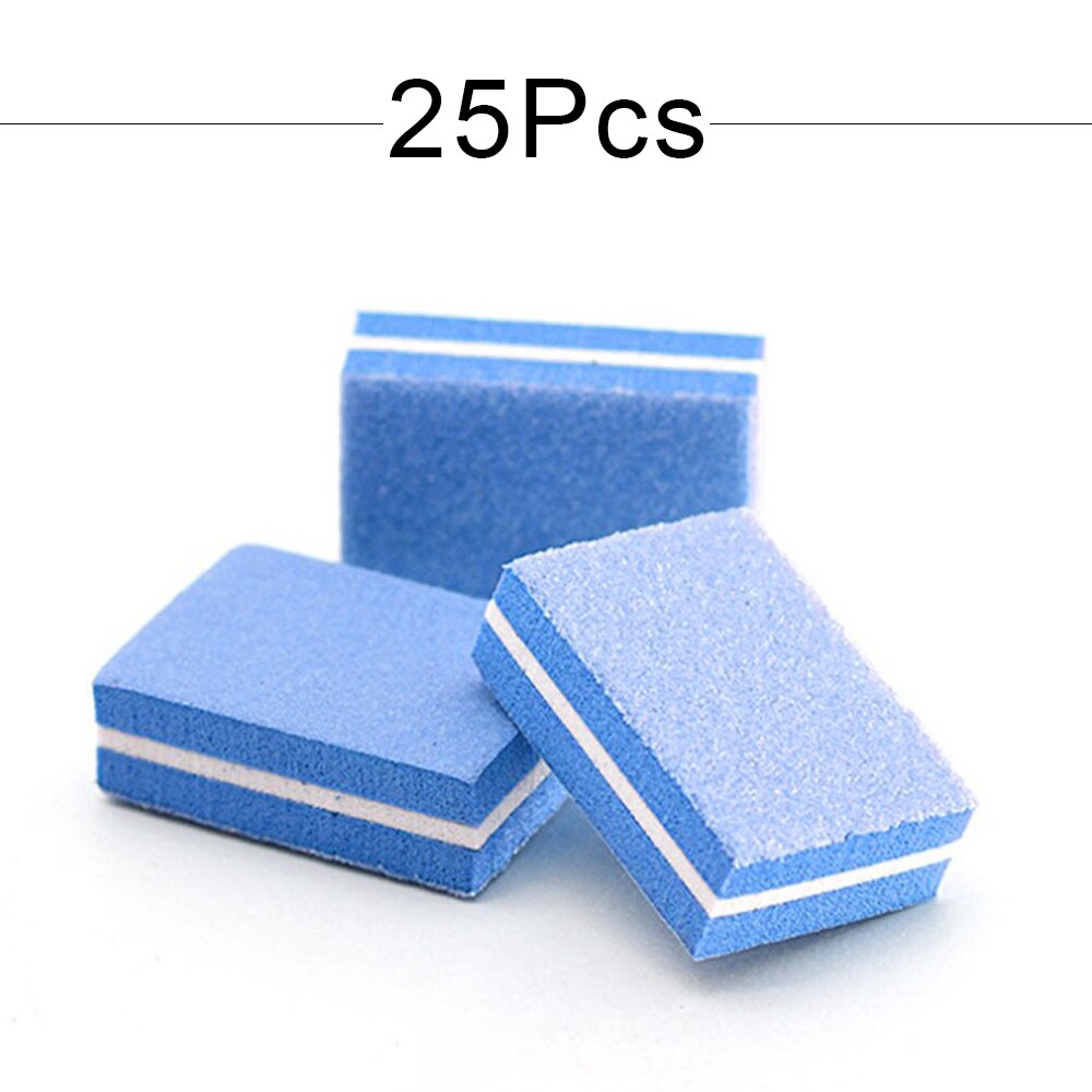 Mini bloques de limado de uñas para manicura , bloque de pulido de uñas de esponja colorida, lijado 100/180, 10/25/50 piezas: Transparente