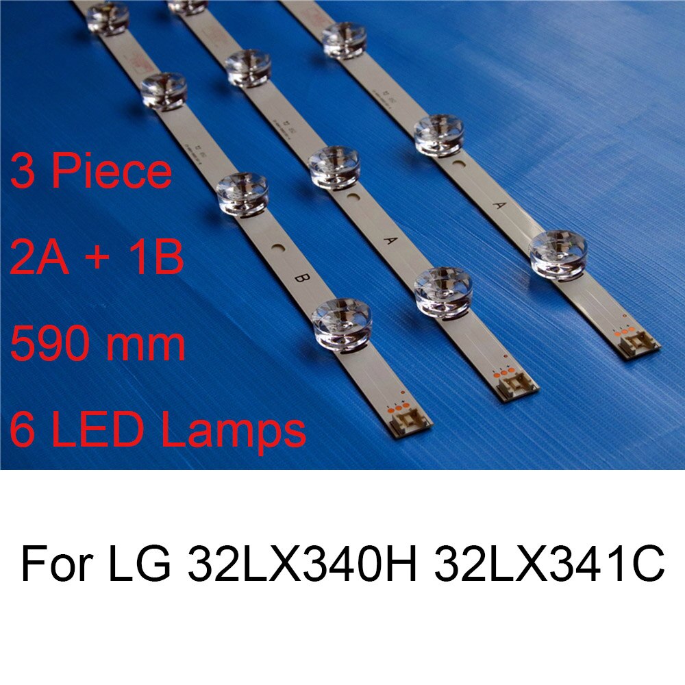 3Pcs Brand Led Backlight Strip Voor Lg 32LX341C 32LX340H 32Inch Tv Reparatie Led Backlight Strips Bars Een B Type 6 Lampen Originele