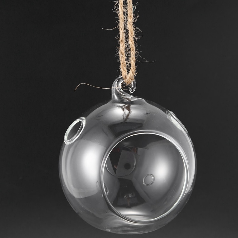 80Mm Opknoping Theelichthouder Glas Globes Terrarium Bruiloft Kandelaar Kandelaar