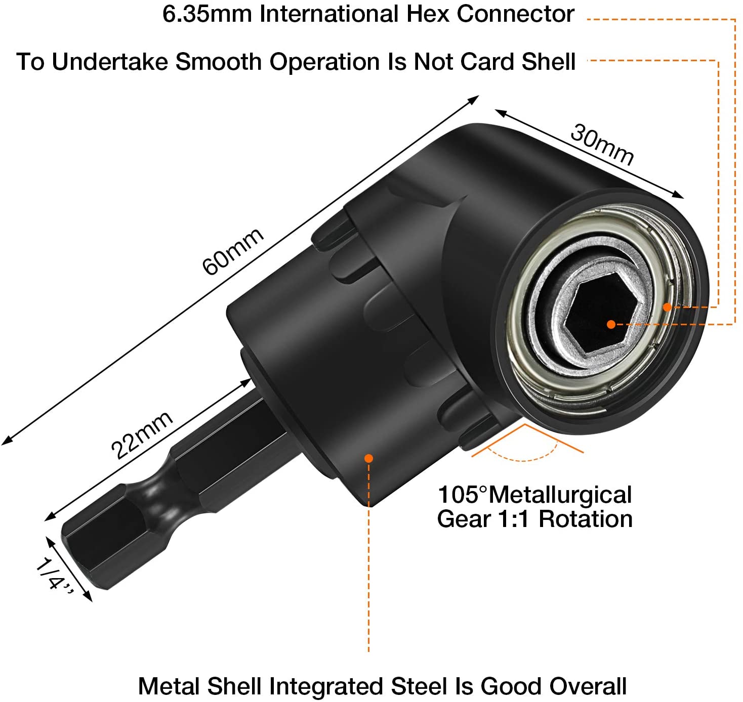 7 Piece Impact Grade Driver Socket Adapter Extension Set: 1Pc